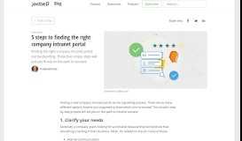 
							         5 steps to finding the right company intranet portal - The Jostle Blog								  
							    