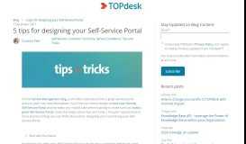 
							         5 tips for designing your Self-Service Portal - TOPdesk Blog								  
							    