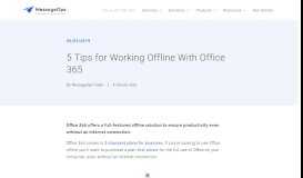 
							         5 Tips for Working Offline With Office 365 - MessageOps								  
							    