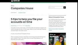 
							         5 tips to help you file your accounts on time - Companies House								  
							    