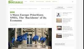 
							         5 Ways Europe Prioritizes SMEs, The 'Backbone' of its Economy - The ...								  
							    