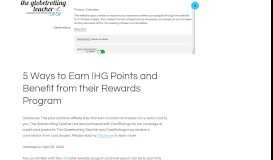 
							         5 Ways to Earn IHG Points and Benefit from their Rewards Program ...								  
							    
