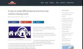 
							         5 ways to make NRI property searches easy without visiting India ...								  
							    