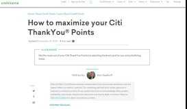 
							         5 ways to make the most of your Citi ThankYou Points | Credit Karma								  
							    