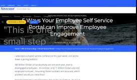 
							         5 Ways Your Employee SSP can Aid Employee Engagement - Neocase								  
							    