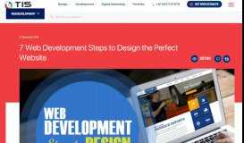 
							         5 Web Development Steps to Design the Perfect Website - TIS India								  
							    