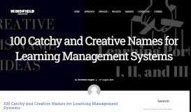 
							         50 Catchy and Creative Names for Learning Management Systems ...								  
							    