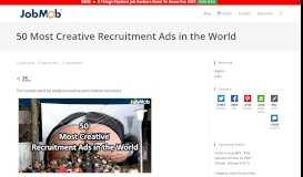
							         50 Most Creative Recruitment Ads in the World - JobMob								  
							    