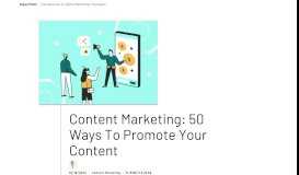 
							         50 Promotion Tactics To Include In Your Content Marketing Strategy								  
							    