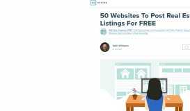 
							         50 Websites To Post Your Real Estate Listings For FREE - REtipster								  
							    
