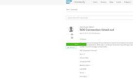 
							         500 Connection timed out - SAP Archive								  
							    