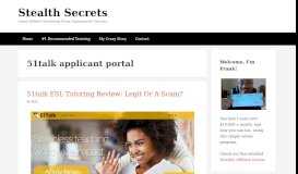 
							         51talk applicant portal | | Stealth Secrets								  
							    