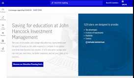 
							         529 college savings plan | John Hancock Investment Mgmt								  
							    