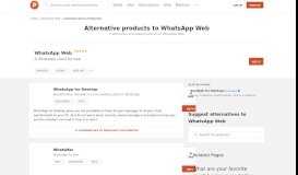 
							         6 Alternatives to WhatsApp Web for Android, iPhone | Product Hunt								  
							    