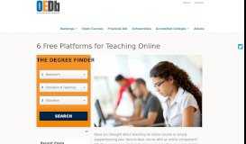 
							         6 Free Online Teaching Platforms | Design Custom Courses - OEDb								  
							    