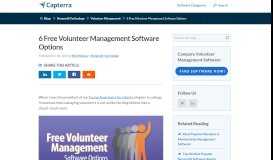 
							         6 Free Volunteer Management Software Options								  
							    