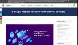 
							         6 Integral Features To Make Your Web Portal a Success - CRMJetty								  
							    