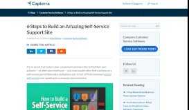 
							         6 Steps to Build an Amazing Self-Service Support Site - Capterra Blog								  
							    