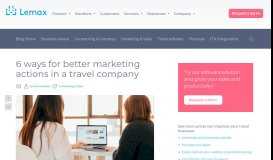 
							         6 ways for better marketing actions in a travel company - Lemax								  
							    