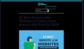 
							         60 Best Remote Jobs Websites to Find a Great Remote Job (Fast)								  
							    
