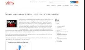 
							         60 free press release sites tested - a detailed review - Vitis PR								  
							    