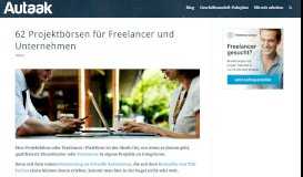 
							         63 Projektbörsen für Freelancer und Unternehmen - Autaak								  
							    