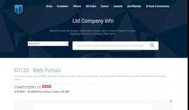
							         63120 - Web Portals - Ltd Company Info								  
							    