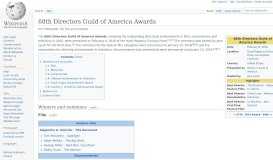 
							         68th Directors Guild of America Awards - Wikipedia								  
							    