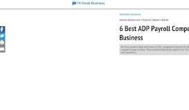 
							         7 ADP Payroll Competitors at Half the Price - Fit Small Business								  
							    