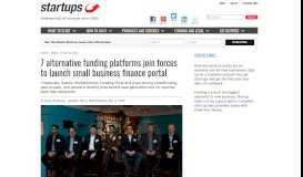 
							         7 alternative funding platforms join forces to launch small business ...								  
							    