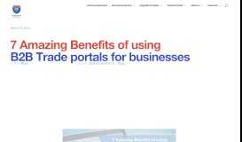 
							         7 Amazing Benefits of using B2B Trade portals for businesses –								  
							    