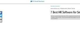 
							         7 Best HR Software for Small Business in 2019 - Fit Small Business								  
							    
