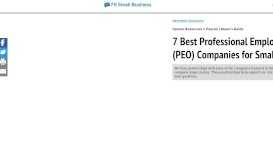 
							         7 Best PEO Companies for Small Business - Fit Small Business								  
							    