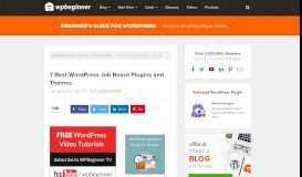 
							         7 Best WordPress Job Board Plugins and Themes (2018) - WPBeginner								  
							    