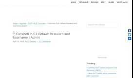 
							         7 Common PLDT Default Password and Username | Admin ...								  
							    
