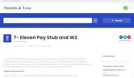 
							         7- Eleven Pay Stub and W2 | Paystub & Taxes								  
							    