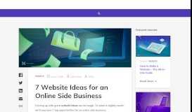 
							         7 Excellent Website Ideas for an Online Side Business - Hostinger								  
							    