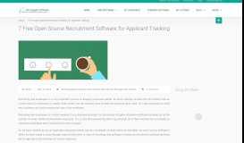 
							         7 Free Open Source Recruitment Software for Applicant Tracking								  
							    