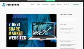 
							         7 Must Know Websites for Indian Stock Market Investors - Trade Brains								  
							    