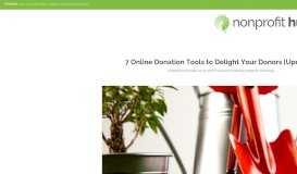 
							         7 Online Donation Tools to Delight Your Donors - Nonprofit Hub								  
							    
