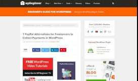 
							         7 PayPal Alternatives for Freelancers to Collect Payments in WordPress								  
							    