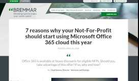
							         7 reasons why your Not-For-Profit should start using Microsoft Office ...								  
							    