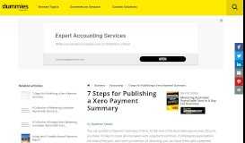 
							         7 Steps for Publishing a Xero Payment Summary - dummies								  
							    