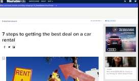 
							         7 steps to getting the best deal on a car rental - Mashable								  
							    