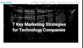 
							         7 Successful Marketing Strategies for Technology, Software & Saas								  
							    