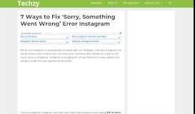 
							         7 Ways to Fix 'Sorry, Something Went Wrong' Error Instagram ...								  
							    