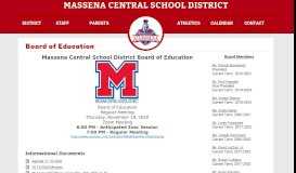 
							         7000 Students – Board of Education – Massena Central School District								  
							    