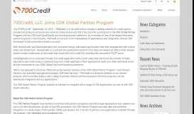 
							         700Credit, LLC Joins CDK Global Partner Program - 700Credit								  
							    