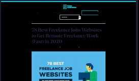 
							         72 Best Freelance Jobs Websites to Get (Remote) Freelance Work Fast								  
							    