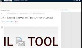 
							         75+ Email Services That Aren't Gmail - Mashable								  
							    